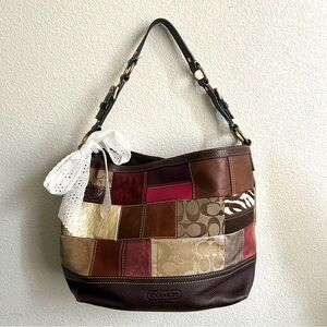 Coach Multicolor Patchwork Shoulder Bag